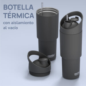 Botella Deportiva Asobu Cosmic 960 ml - Black