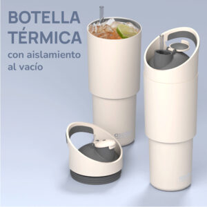 Botella Deportiva Asobu Cosmic 960 ml - White
