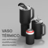 Vaso Asobu Duplex 660 ml + 360 ml - Black
