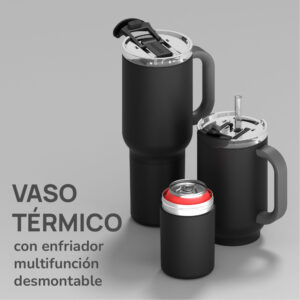 Vaso Asobu Duplex 660 ml + 360 ml - Black