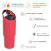 Botella Deportiva Asobu Cosmic 960 ml - Red