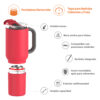 Vaso Asobu Duplex 660 ml + 360 ml - Red