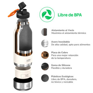 Botella Asobu Buddy 1L + 210 ml + 270 ml - White