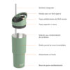 Botella Deportiva Asobu Cosmic 960 ml  - Basil Green