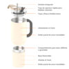 Vaso Asobu Duplex 660 ml + 360 ml - White