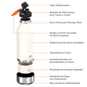 Botella Asobu Buddy 1L + 210 ml + 270 ml - White