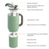 Vaso Asobu Duplex 660 ml + 360 ml - Basil Green