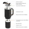 Vaso Asobu Duplex 660 ml + 360 ml - Black