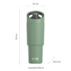 Botella Deportiva Asobu Cosmic 960 ml  - Basil Green
