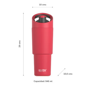 Botella Deportiva Asobu Cosmic 960 ml - Red