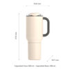 Vaso Asobu Duplex 660 ml + 360 ml - White