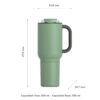 Vaso Asobu Duplex 660 ml + 360 ml - Basil Green