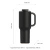 Vaso Asobu Duplex 660 ml + 360 ml - Black