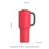 Vaso Asobu Duplex 660 ml + 360 ml - Red