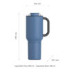 Vaso Asobu Duplex 660 ml + 360 ml - Slate Grey
