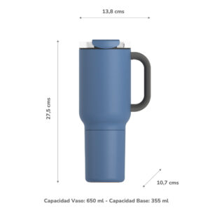 Vaso Asobu Duplex 660 ml + 360 ml - Slate Grey