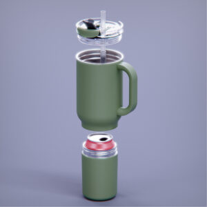 Vaso Asobu Duplex 660 ml + 360 ml - Basil Green