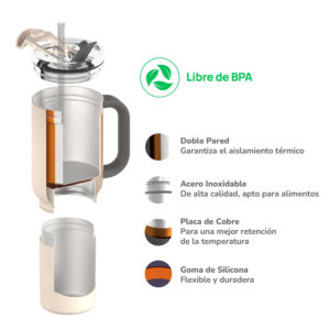 Vaso Asobu Duplex 660 ml + 360 ml