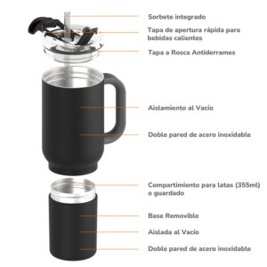 Vaso Asobu Duplex 660 ml + 360 ml