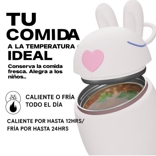 20250827_1620_Bunny Thermos Design_remix_01k3pffjzkfx6vw7nrhd1x5rtm Termo Alimentos Asobu Bestie 590ml