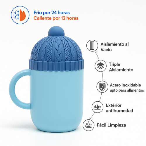 20250828_1204_Asobu Insulated Bottle_remix_01k3rk7zcxeq4v94q7x3pdk40w Mug Asobu Happy Hat 360ml